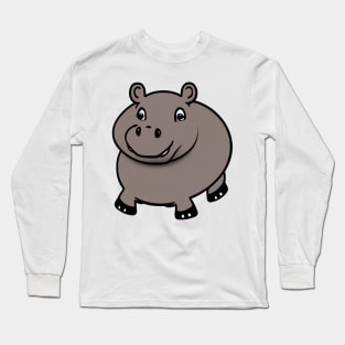 Grey Hippo Long Sleeve T-Shirt